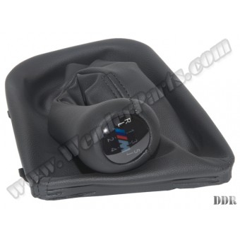 Topuzlu Vites Körüğü E46 -6 İleri- Man.Şanz; Siyah Noktalı Suni Deri Işıklı -///M-